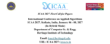Call for Papers to International Conference on Applied Algorithms